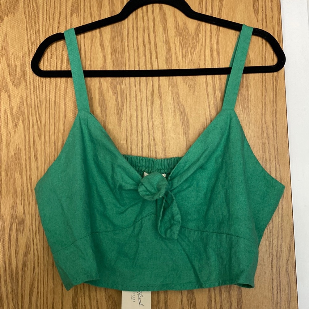 Front tie crop top